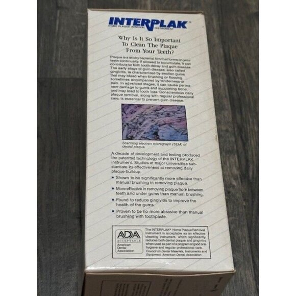 Vintage Interplak Home Plaque Removal Instrument 1992 New Sealed NOS PB-12 Rare - Picture 5 of 12